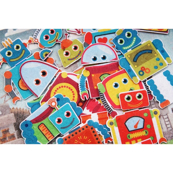 Дидактический набор с игровым полем "Робот-конструктор", 30 деталей