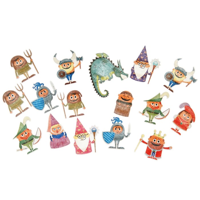 Дидактический набор с игровым полем "Рыцари", 16 деталей