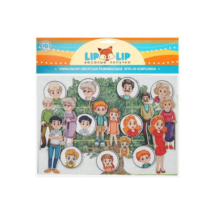 Дидактический набор с игровым полем "Семья", 18 деталей