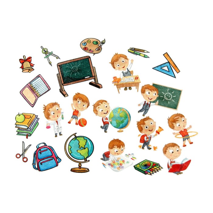 Дидактический набор с игровым полем "Школа", 21 деталь