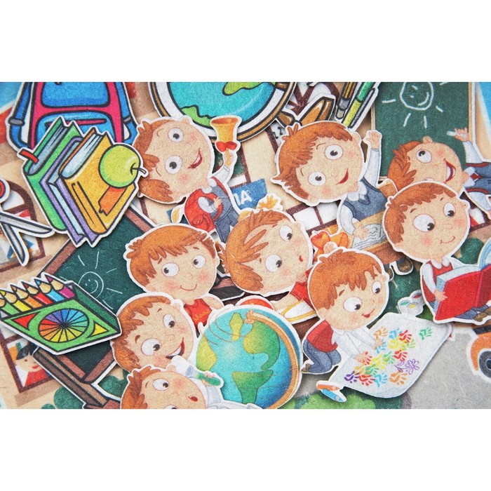 Дидактический набор с игровым полем "Школа", 21 деталь