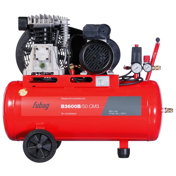 Компрессор FUBAG B3600B/50 CM3, 360 л/мин, 50л, 10 бар, 2.2кВт, 220В