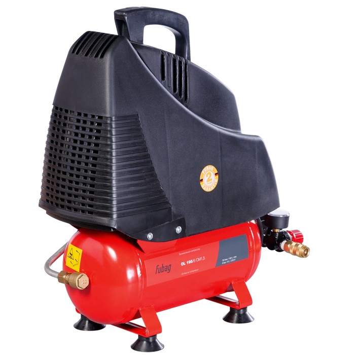 Компрессор FUBAG OL 195/6 CM1.5, 180л/мин, 6 л, 8 бар, 1.1 кВт
