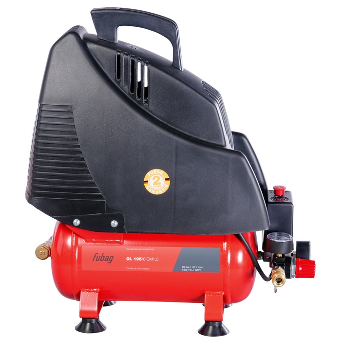 Компрессор FUBAG OL 195/6 CM1.5, 180л/мин, 6 л, 8 бар, 1.1 кВт