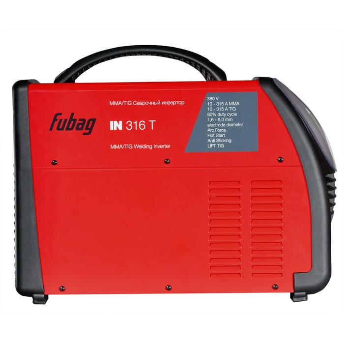 Инвертор сварочный FUBAG IN 316 T, электрод 1,6-6 мм, 10-315 А, 380В, TIG/MMA