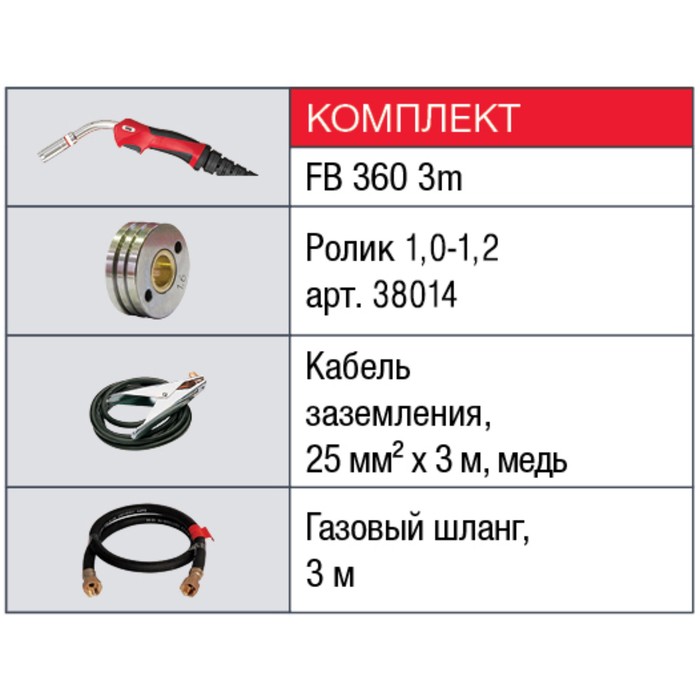Сварочный полуавтомат FUBAG INMIG 315 T, инверторный, 380В, 50-315А, горелка FB 360