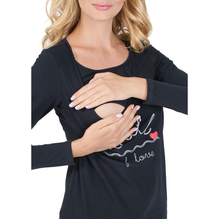 Джемпер женский "Габия" для беременных и кормящих, р. 42,рост 170-176, цвет тёмно-синий