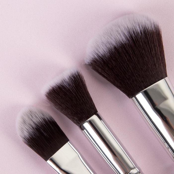 Набор кистей для макияжа "Элегант", 8 предметов, 18,5*16,5*2см, цвет чёрный