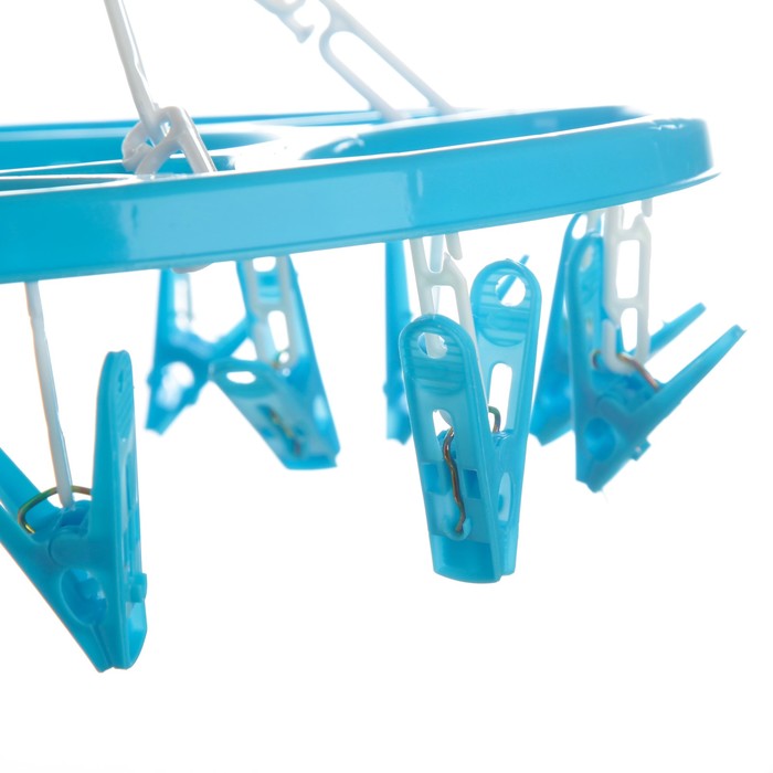 Сушилка для белья подвесная круглая 15 прищепок, 29,5х29,5см, цвет МИКС