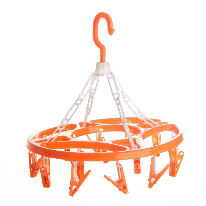 Сушилка для белья подвесная круглая 15 прищепок, 29,5х29,5см, цвет МИКС