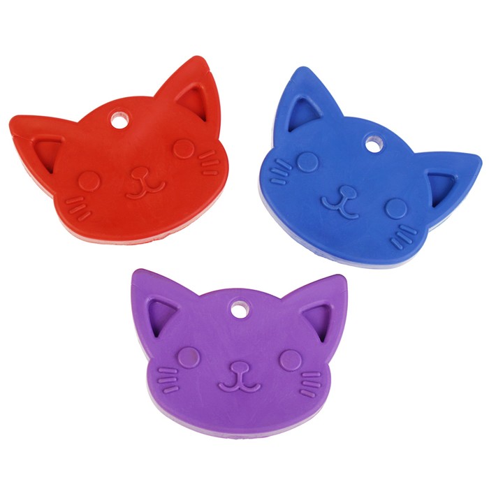 Щетка для шерсти "Кошечка" малая, термопластичная резина, микс цветов