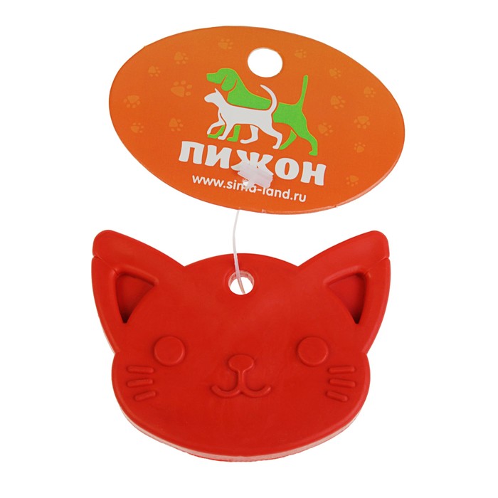 Щетка для шерсти "Кошечка" малая, термопластичная резина, микс цветов