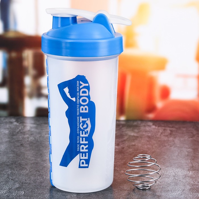 Шейкер с таблетницей "Perfect body", 600 мл