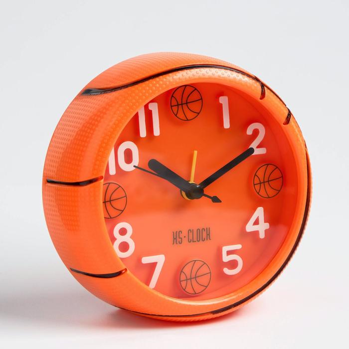 Часы - будильник настольные Баскетбольный мяч, дискретный ход, 11 см, 11.5 х 11.5 см, АА будильник баскетбольный мяч дискретный ход 11 5 х 11 5 см циферблат 11 см