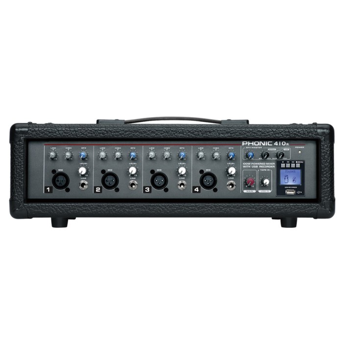 Микшер Phonic POWERPOD 410R Активный 4-х канальный , 100Вт/4Ом, USB, MP3 проигрыватель