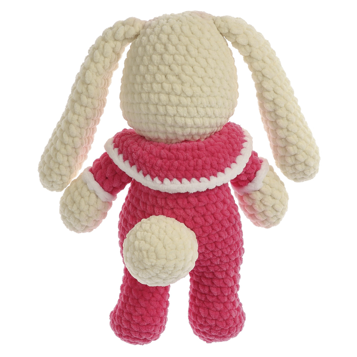 Сувенир вязаный "Заяц без капюшона" в розовом, 30 см