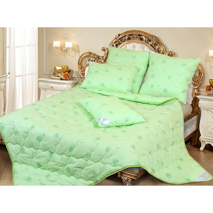 Одеяло легкое 142х205 бамбук 150 гр, ткань тик