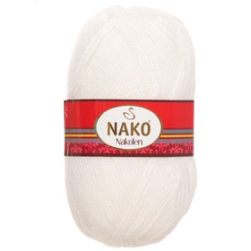 

Пряжа "Nakolen" 49% шерсть, 51% акрил 210м/100г (208 белый)