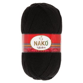 

Пряжа "Nakolen" 49% шерсть, 51% акрил 210м/100г (217 чёрный)