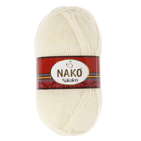 

Пряжа "Nakolen" 49% шерсть, 51% акрил 210м/100г (300 молочный)