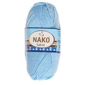 

Пряжа "Saten 50" 100% микроакрил 115м/50гр (214 серо-голубой)
