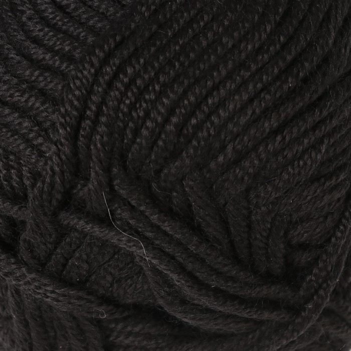 Пряжа "Saten 50" 100% микроакрил 115м/50гр (217 чёрный)