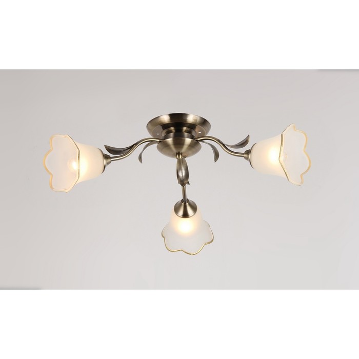 Люстра "Дженна" 3x60Вт E27 бронза 40x40x20 см.