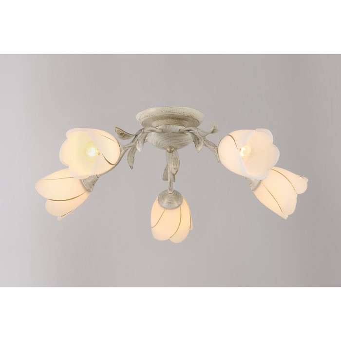 Люстра "Домника" 5x60Вт E27 белый 50x50x20 см.