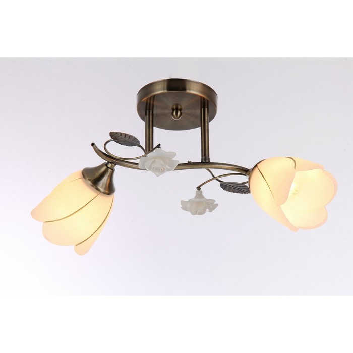 Люстра "Инесса" 2x60Вт E27 бронза 30x15x20 см.