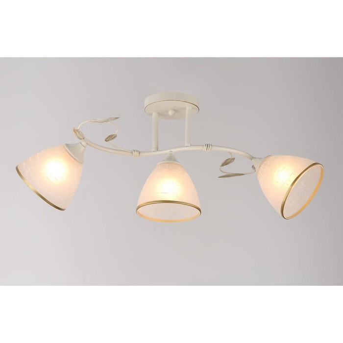 Люстра "Камилла" 3x60Вт E27 белый 45x15x20 см.