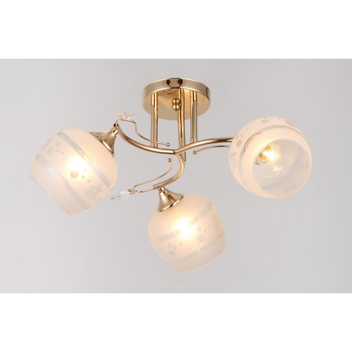 Люстра "Лаура" 3x60Вт E27 золото 40x40x20 см.