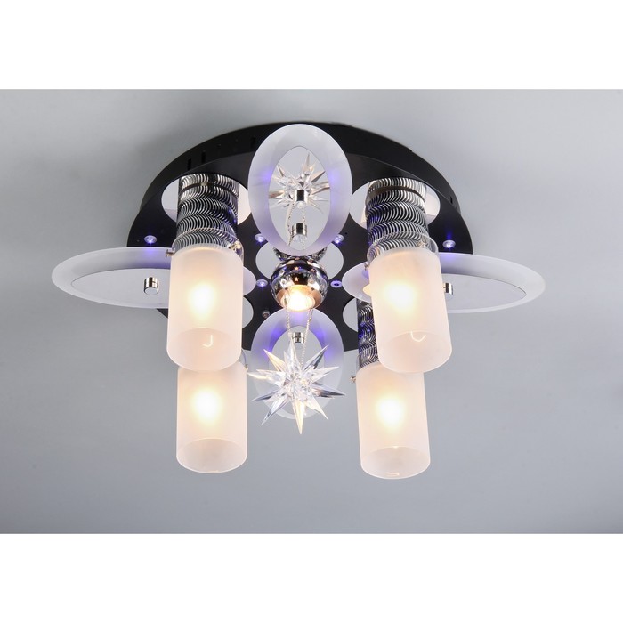 Люстра "Космо" 5x60Вт E27 черный-хром 50x50x20 см.