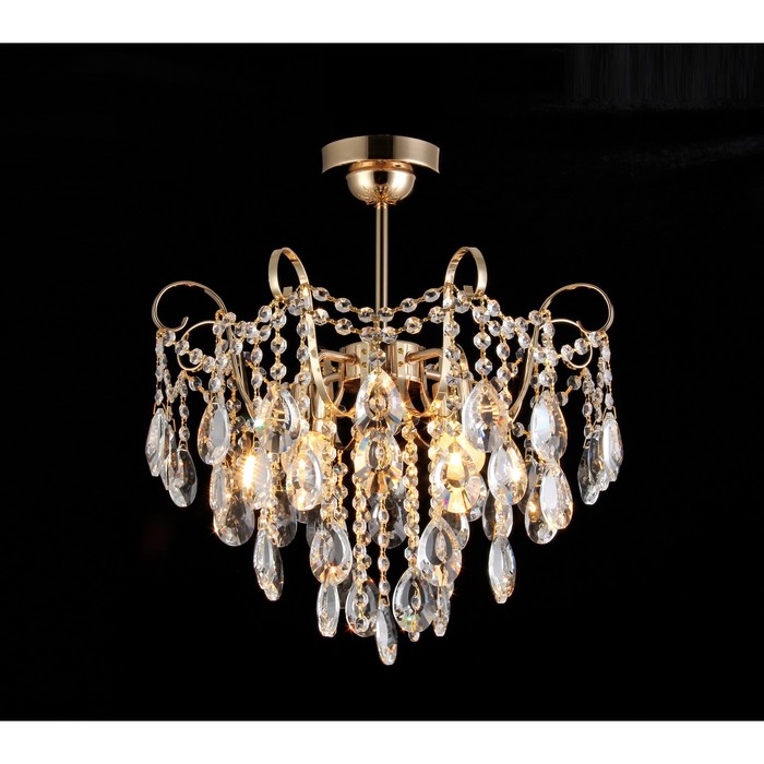 Люстра "Одетта" 4x60Вт E27 золото 48x48x45 см.