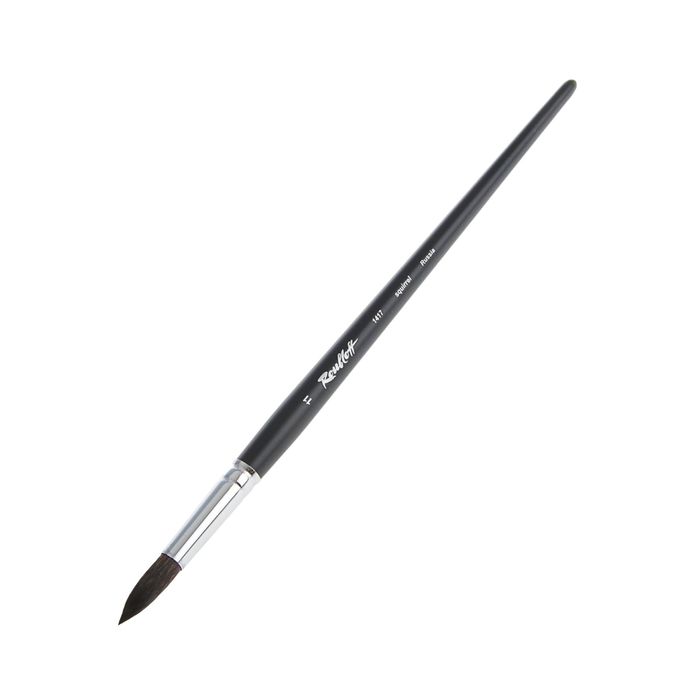 Кисть белка круглая Roubloff 1417 № 11 длинная ручка ЖБ1-11,07Б матовая