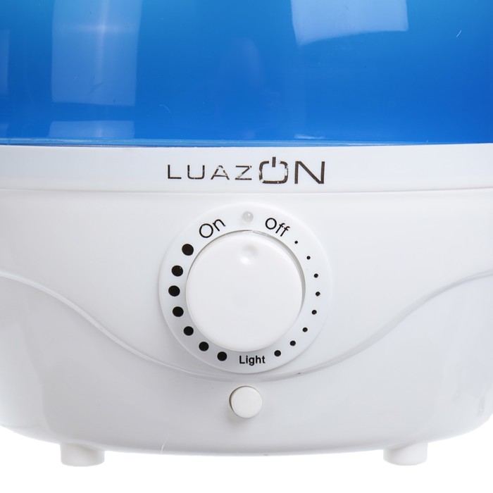 Увлажнитель воздуха LuazON LHU-04, ультразвуковой, 2 л, 18 Вт, бело-синий
