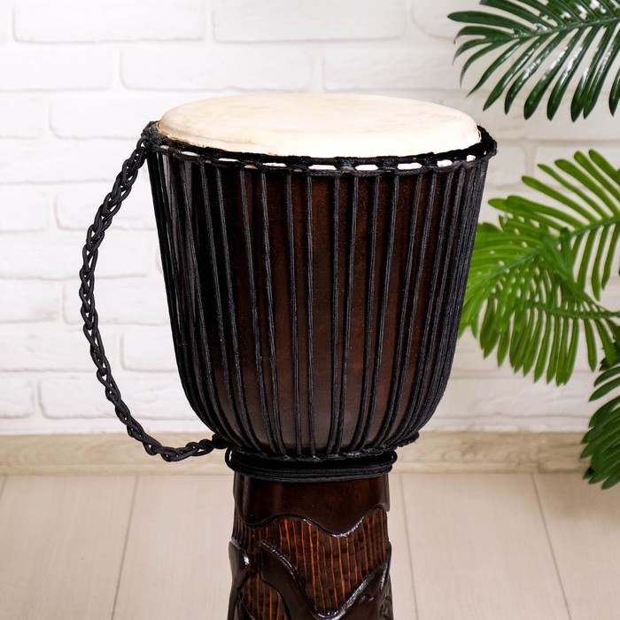 Музыкальный инструмент барабан джембе "Тёмный" 80х30х30 см МИКС