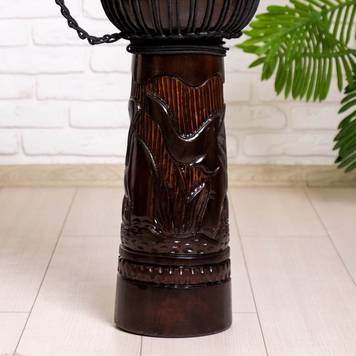 Музыкальный инструмент барабан джембе "Тёмный" 80х30х30 см МИКС