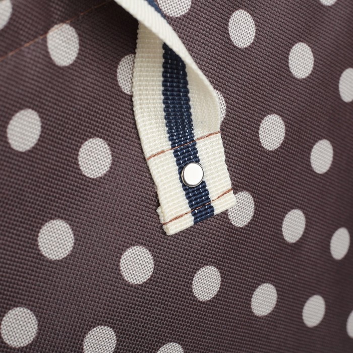 Корзина для белья 36х36х44 см "Горох", коричневый