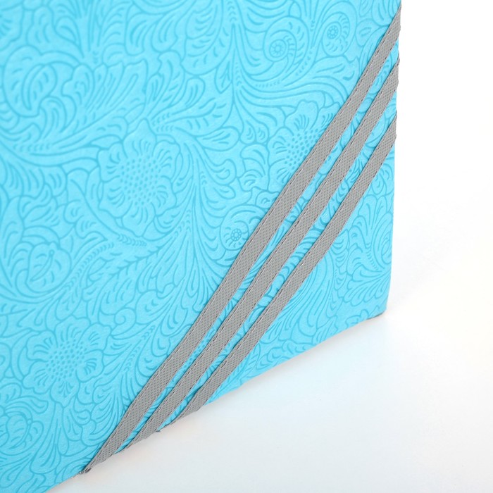 Корзина для белья 30х40х60 см "Цветы", голубой