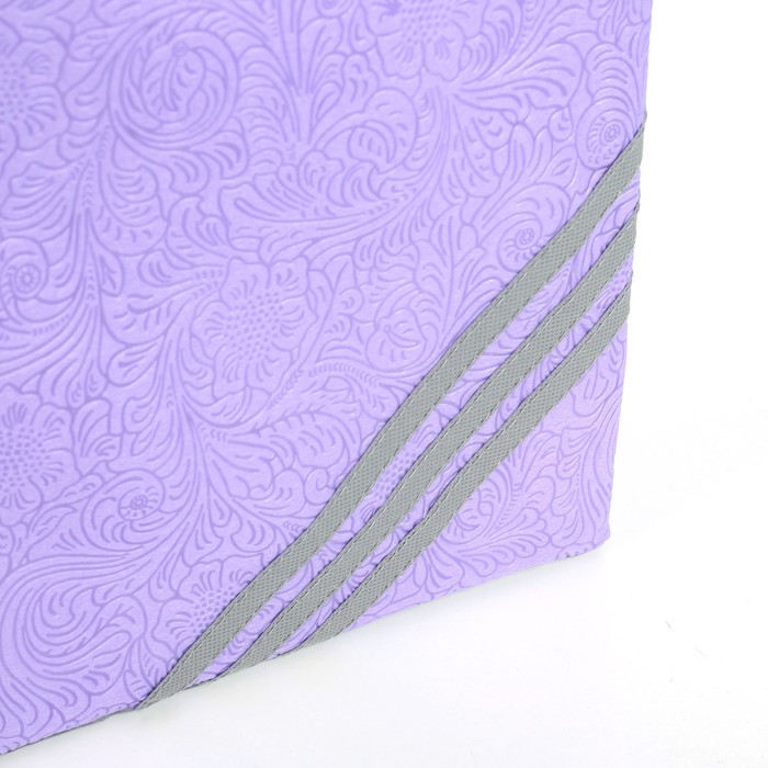 Корзина для белья 30х40х60 см "Цветы", сиреневый