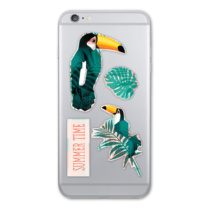 Наклейка для телефона Summer time, 9 х 17 см