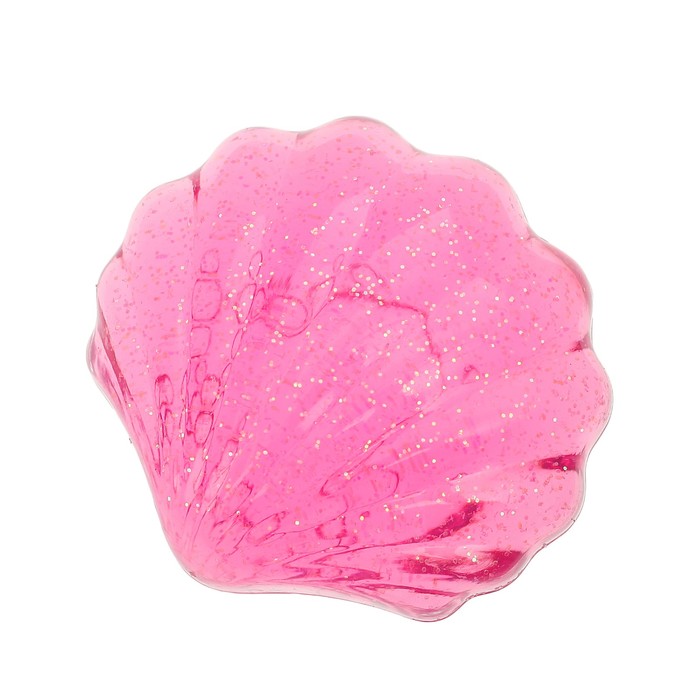 Лизун "Ракушка" твердый с блестками, цвета МИКС