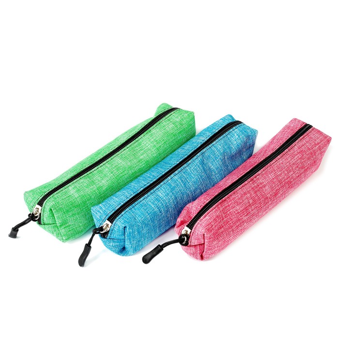 Пенал школьный на молнии МИКС Джинс