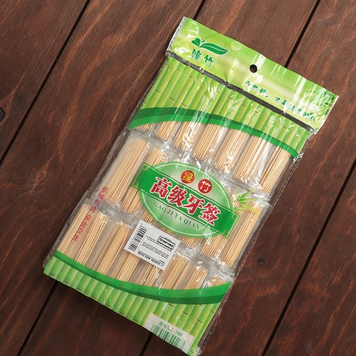 Зубочистки 840-850 шт, фасовка по 6 шт, длина 6,5 см