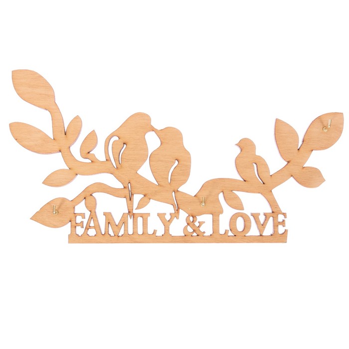 Ключница деревянная "Птицы"