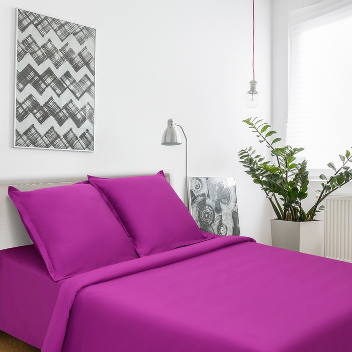 Постельное бельё "Этель" Пурпурное сияние евро 200х217, 220х240, нав. 70х70-2шт, сатин 128 гр/м2