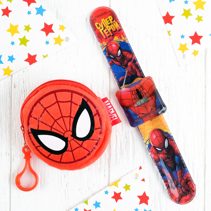 Подарочный набор &quot;Супер герой!&quot; часы + кошелек, Человек-паук