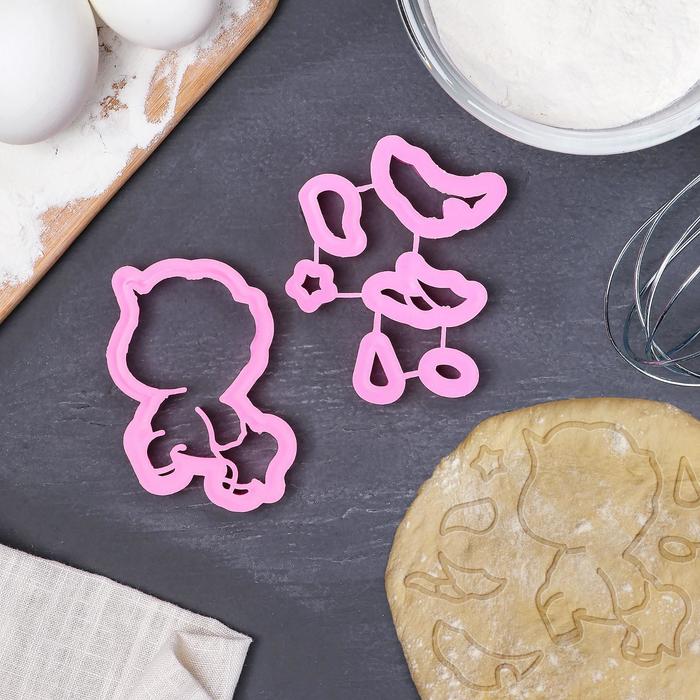 Набор выемок кондитерских "Пони", 2 шт: 8,5х6/8,5х7х1 см