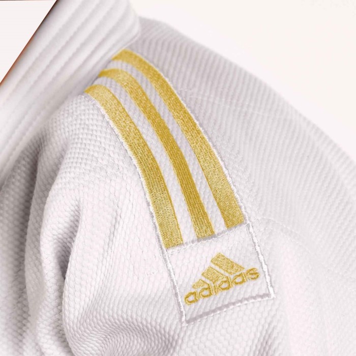 Кимоно для дзюдо CHAMPION II, размер 165 см, цвет белый с золотыми полосками