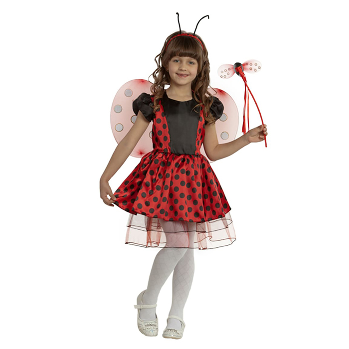 Карнавальный костюм "Божья коровка", текстиль, р-р 28, рост 110 см